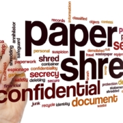 Confidential Paper shredding word cloud