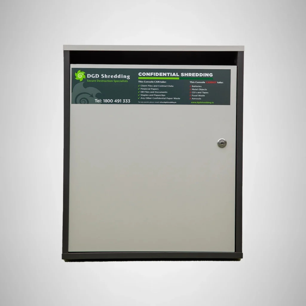 DGD Shredding - Small Console; Mobile Onsite Shredding; Offsite Shredding; On-Demand Service; Regular Scheduled Service; Bulk Clear Out; Nationwide